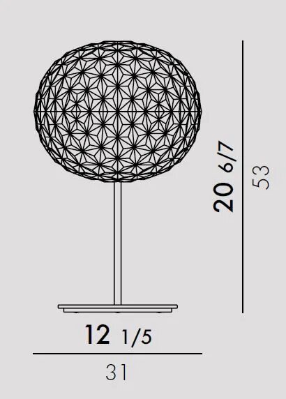 Planet Table Lamp With Stem by Kartell Lamps Table Lamps